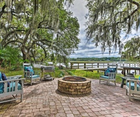 Luxe Riverfront Oasis with Dock, 7 Mi to Beach!